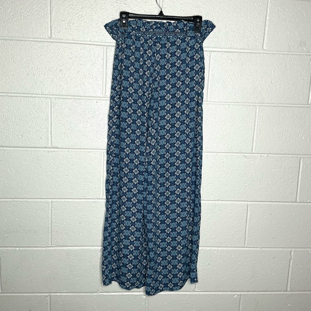 < Max Studio Blue Floral Palazzo Pants Size Large > - Picture 4 of 4